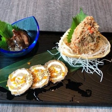 宇田川 紫扇_おまかせ三種盛り合わせ