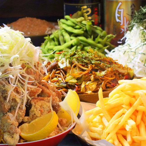 ちばチャン 渋谷店の元祖バカ盛りコースの料理例