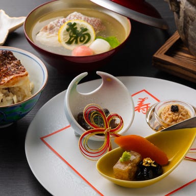 和匠 博多松月_慶事・お顔合わせ【牡丹～ぼたん～】縁起の良い食材や黒毛和牛と祝い鯛の土鍋飯など全8品