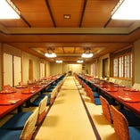 神楽坂最大級、最大110名様までご利用いただける大広間もございます