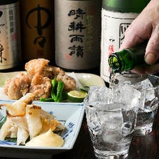 地酒8種・本格焼酎30種程度ご用意！