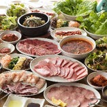 板門店でお肉を堪能する2H飲放付き宴会コース4,500円(税込)〜