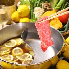 雅庵オリジナル鍋【レモン鍋】特製鰹出汁とレモンの相性抜群！