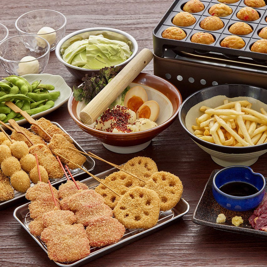 串カツ田中 本厚木店 コース ２時間飲み放題付たこ焼き食べ放題コース 宴会 貸切 女子会に ぐるなび