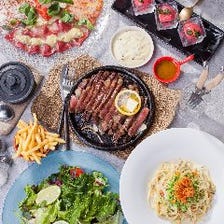 2時間飲み放題付☆茶美豚ローストポークと炭焼きグリルチキンのWメイン＆シェフ特製パスタを含む限定プラン