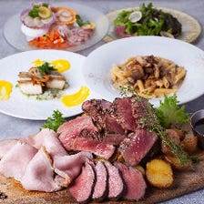 2時間飲み放題付☆炭焼き肉3種メガ盛りが&ldquo;食べ放題&rdquo;！スイーツビュッフェ＆生ハム付『プレミアムプラン』