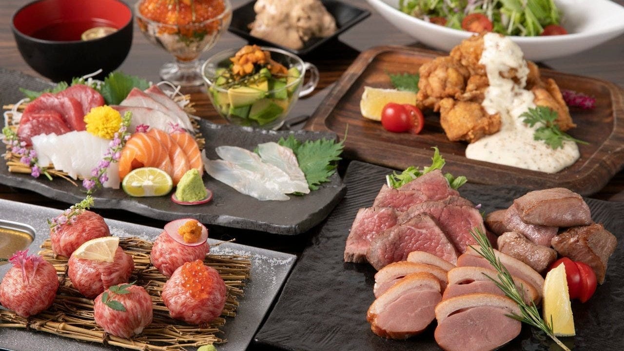 三宮 夜景×個室×肉と魚 楽園