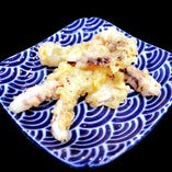 イカ下足の天ぷら● Squid leg tempura