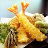 天ぷら３種盛り合わせ●3 kinds of tempura