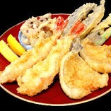 天ぷら５種盛り合わせ●3 kinds of tempura