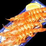 アルゼンチン赤海老塩焼き２ｐ● Red shrimp (2 pieces)”SUMIBI-YAKI”