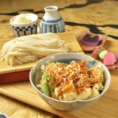 神楽坂 久露葉亭_自家製細打ちうどんと大穴子天丼御膳