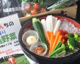 採れたて新鮮朝採り野菜！
神奈川県産の野菜も使用。