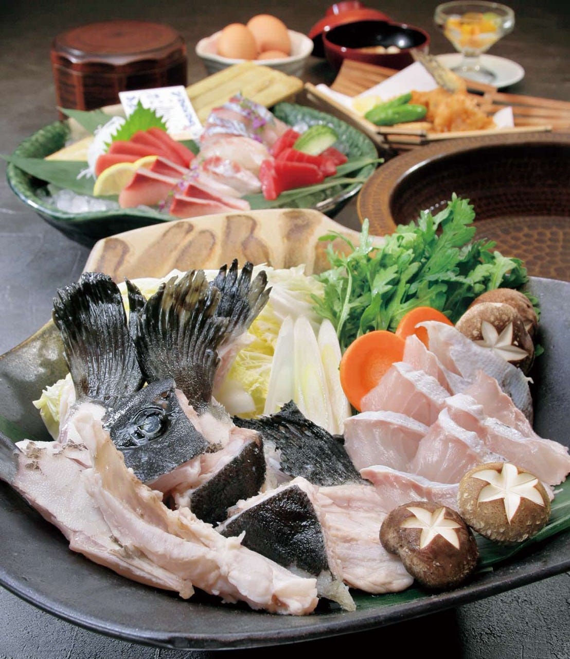 近大クエタマ鍋 コース 近大クエタマと近大マグロを愉しむ 飲み放題付10 000円 半個室確約付の詳細 近畿大学水産研究所 グランフロント大阪店 梅田 大阪駅 居酒屋 ぐるなび