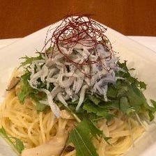 湘南シラスと水菜のペペロンチーノ スパゲティー