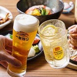 地元長崎や鹿児島の日本酒や焼酎など、種類豊富なドリンクを堪能