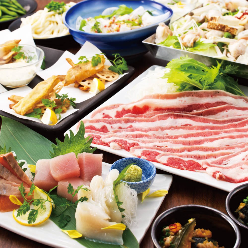 全8品2時間飲み放題付 お刺身3種盛り付 牛もつのすき焼きコース4500円 4000円の詳細 居酒屋 土間土間 橋本店 橋本 相模原 古淵 居酒屋 ぐるなび