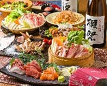地鶏や鮮魚の創作和食が並ぶご宴会コースが3000円台～◎