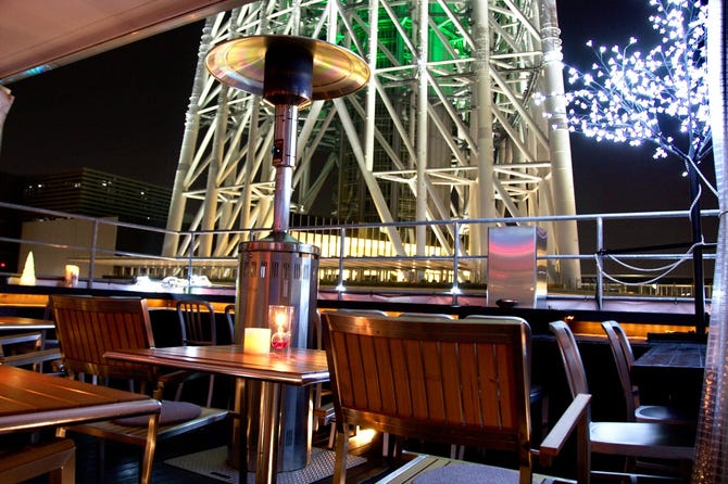 Piccole Lampare Rooftop Sky Bar ピッコレランパーレアンドルーフトップスカイバー 押上 居酒屋 ぐるなび