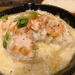 ドリンク原価提供居酒屋 Aji菜（アジサイ）浜松_3月おすすめ
淡路島玉ねぎのエビグラタン