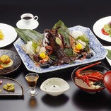 お好みで選べる【千歳（ちとせ）】伊勢海老クリームコロッケと帆立の衣揚げ・活造りなど全11品｜宴会