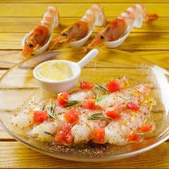 新鮮な海老の種類を数多くご用意しております。