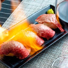 神戸牛の炙り肉寿司3貫