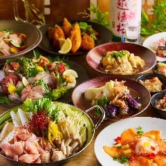 【個室居酒屋】 団欒 ～だんらん～ 仙台一番町店_当店人気◎本日のお造り3種盛りや選べるメイン★【特選コース】2.5時間飲み放題 9品 4,500円