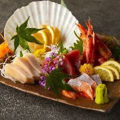 【個室居酒屋】 団欒 ～だんらん～ 仙台一番町店_■最高級■豪華鮮魚5種盛や料理長厳選牛ステーキ【極コース】 3時間飲み放題 9品 6,000円 宴会 飲み会 会食