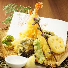 大海老と野菜の天ぷら