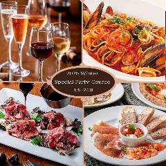 銀座ワイン食堂 パパミラノ サピアタワー店_『トリュフ香る牛フィレのステーキ』＆『魚介のパスタ&ldquo;ペスカトーレ&rdquo;』を愉しむスペシャル新年会コース