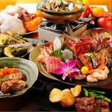日本各地の厳選食材を使用した創作和食、飲み放題付き宴会プランは3,300円〜