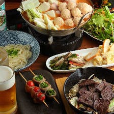 【2H飲み放題付】寒い時期に最適！鶏団子担々鍋やハラミ鉄鍋焼きが楽しめる『鍋コース』