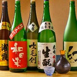 魚と相性抜群の日本酒も豊富にご用意！オリジナル日本酒も有り。