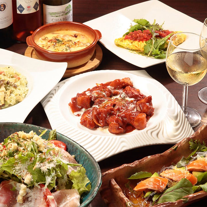 BISTRO厨房 じゃんぐる_【全10種】2h飲放付コース3,500円~