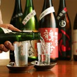 季節替わりの日本酒　多数取り揃えております。