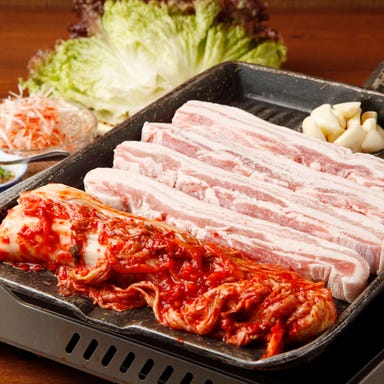 焼肉サムギョプサル居酒屋 会林 田町店_サムギョプサルセット(注文は1.5人前から)写真は2人前分