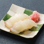 真鯛にぎり寿司／シャリは隠岐の島藻塩米使用