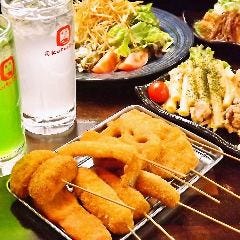 串カツ×酒 あたりめ