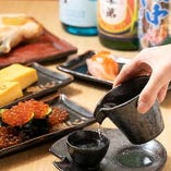 おいしい日本酒とともに、旬のお寿司をご堪能ください。