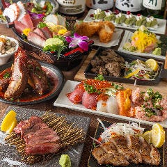 完全個室 地鶏焼き鳥と築地海鮮 創作居酒屋 よりみち 新橋店_《3H飲み放題付+全11品》大人数の宴会におすすめ！当店人気メニューが勢ぞろい【松コース】7000円→6000円