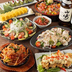 完全個室 地鶏焼き鳥と築地海鮮 創作居酒屋 よりみち 新橋店_《2.5H飲み放題付+全8品》肥後赤鶏チキン南蛮に海鮮ちらし寿司など【寿コース】4500円→3500円