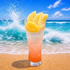 完全個室 地鶏焼き鳥と築地海鮮 創作居酒屋 よりみち 新橋店_ごろっと白桃サワー