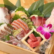鮮魚のお造り盛り合わせ(5種)