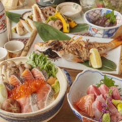 牡蠣ノ上にも三年。 片町店_北陸の旨いを一度に。金沢港直送の刺盛り・焼き魚・海鮮ちらし付き2時間飲み放題付き6品4000円