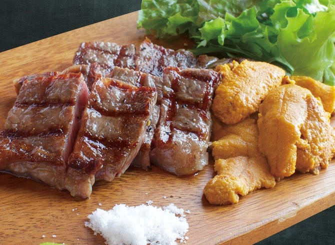 極上肉 熟成肉 大粒濃厚うに お肉バル うに 和 山口市 居酒屋 ぐるなび