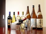ワインは各10種類。日本酒は
厳選した5種類を常時ご用意