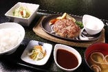 県産甘豚ハンバーグランチ　～特製デミ味噌ソース～