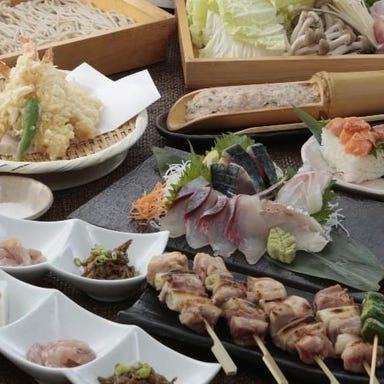 かぐらや 秋葉原店_土日祝限定【2時間飲み放題付】チキン南蛮などお手軽コース/鮮魚のカルパッチョ・板盛り蕎麦等