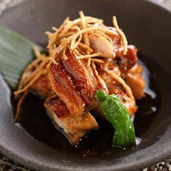 岡山県産鶏の黒七味焼き
